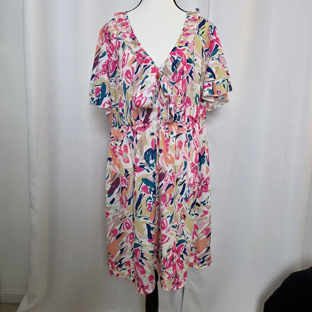 SHEIN Colorful Floral Midi Dress